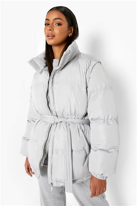 detachable sleeve puffer jacket